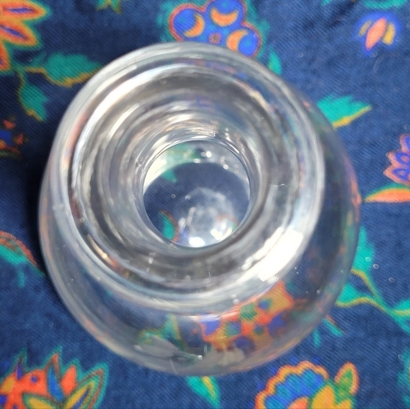 Etched Glass Oil & Vinegar‎ Cruet Set With Metal Spout Stopper Grapes & Olives - Picture 6 of 10